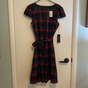 New w/tags Festive Plaid Dress - Gibson Medium, fully lined